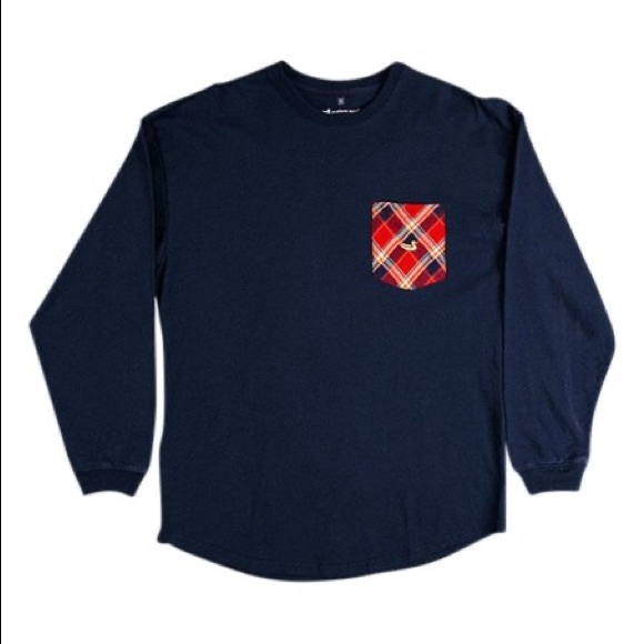 Navy & Red Plaid Rebecca Tee - Adult Small - Picture 2 of 5